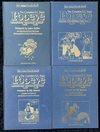 The Complete E.  C.  Segar Popeye Sundays 1930 - 1938 Volume 1 2 3 4 Fantagraphics Hb