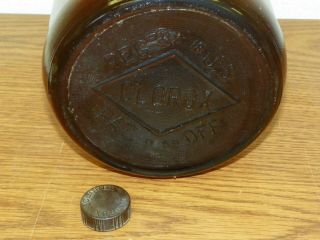 Vintage CLOROX Gallon Brown Amber Glass Measuring Bottle Jug Laundry 3