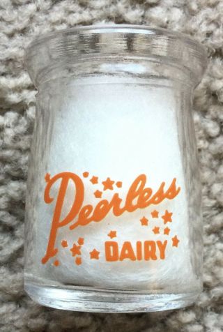 Peerless Dairy Advertising Glass Acl Creamer Milk