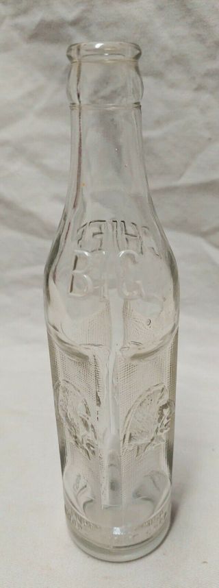 Vintage Big Chief 9oz Soda Bottle Coca Cola Bottling Co.  Square Sides Indian