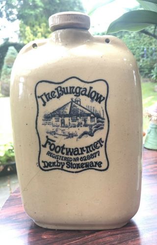 Vintage Stoneware Bungalow Footwarmer / Hot Water Bottle Denby Stoneware