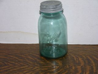 Vintage Blue Ball Perfect Mason Jar 13 Quart Jar W/zinc Lid 1923 - 1933