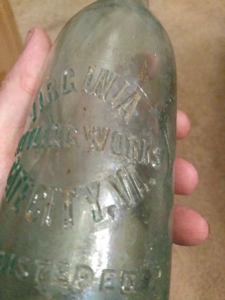 Rare Gate City VA Center Slug Plate Bottle Virginia bottling repairable 3
