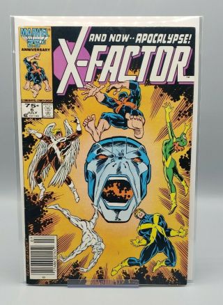X - Factor 6 Newsstand 1st Apocalypse X - Men Key Vf Marvel (1986)
