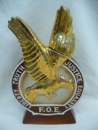 Vintage 1972 F.  O.  E.  Eagle International Convention Empty Whiskey Decanter