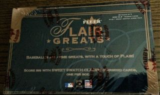 2003 Fleer Flair Greats Baseball Hobby Box Factory (20 Packs/5 Cards,  1)