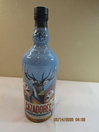 Limited Edition Empty Cazadores Tequila Bottle Day Of The Dead Art By Villana