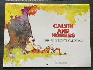Vintage Calvin And Hobbes 1989 - 90 16 Month Calendar
