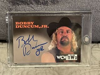 1998 1999 Topps Wcw Nwo Bobby Duncum Jr Unreleased Autograph Auto Signed Nm - Mt