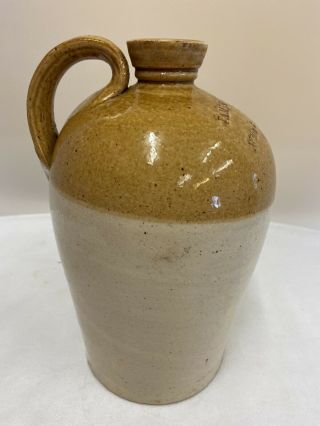 James Williams Narberth Pembs Wine & Spirit Merchant Pottery Antique Flagon (d2)