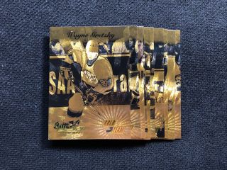 1995 - 96 Pinnacle Select Certified Gold Team Complete (10) Card Set Gretzky/roy,