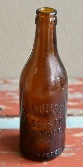 L.  House & Sons Company Brown Beer Bottle Syracuse York -