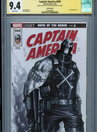 Crossbones Sketch Cover By Alessandro Micelli Cgc Ss 9.  4 Marvel Captain America