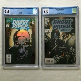 Ghost Rider 2099 1 Cgc 9.  4 W/ Foil Cover,  Ghost Rider 2099 2 Cgc 9.  0 (1994)