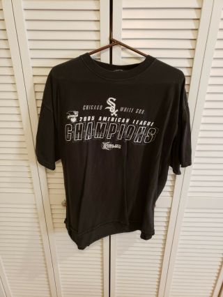 Chicago White Sox 2005 American League Champions T - Shirt Size Xl Sga