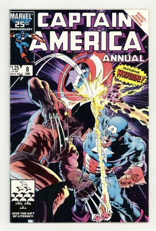 Captain America Annual 8 Fn,  6.  5 1986