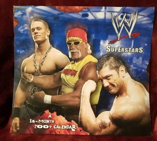 Wwe 2007 Calendar 16 Months Hulk Hogan And John Cena On Cover