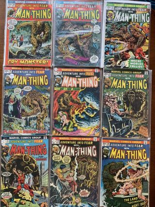 Adventure Into Fear 10,  12 - 19,  Man - Thing,  Marvel Comics