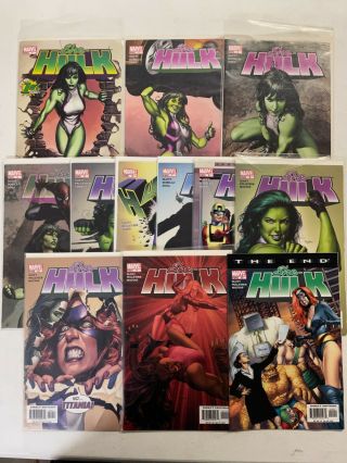 Marvel Comics She Hulk 1 2 3 4 5 6 7 8 9 10 11 12 1 - 12 Vf,  Bagged Boarded 2004
