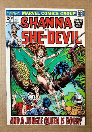 Shanna The She - Devil 1 - 7.  5 (vf -) 1st Appearance Of Shanna (1972)