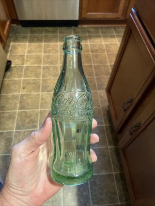 Rare 1923 Coca Cola Christmas Hobbleskirt Soda Bottle Cincinnati And Cleveland 2