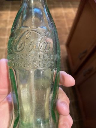 Rare 1923 Coca Cola Christmas Hobbleskirt Soda Bottle Cincinnati And Cleveland 3