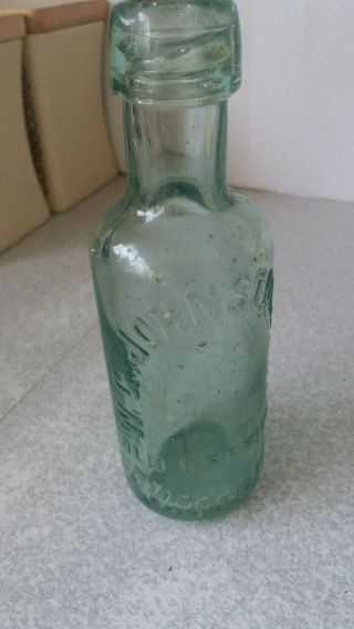 Antique Green Codd / Soda /,  Lemonade Bottle - W.  G Johnstone - Dumfries