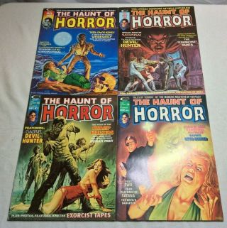 Haunt Of Horror Issues 1 - 4 Curtis Horror 70s Magazines