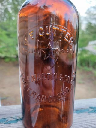 Old J.  F.  Cutter E.  Martin & Co SAN FRANCISCO.  CAL Whiskey Bottle 2