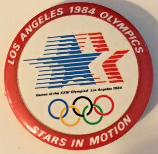 Los Angeles 1984 Olympics,  Stars In Motion Button,