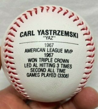 1989 Mlb Fotoball Boston Red Sox Carl Yastrzemski Hall Of Fame Baseball - Nr