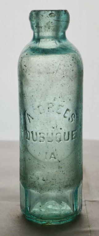 Old Hutch Hutchinson Soda Bottle – A.  Drees Dubuque Ia - Ia0137.  5