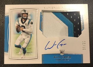 2019 National Treasures 37/99 Will Grier Rookie Patch Auto Autograph True Rpa