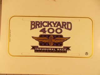 Nascar 1994 Brickyard 400 Indy Inaugural Race Plastic License Plate