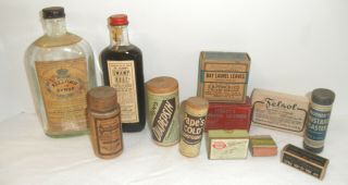Vintage Dr Kilmers Swamp Root Diapepsin Laurel Leaves Drugstore Medicine Bottles
