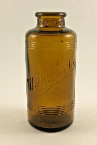 Oriental Wakamoto Amber Bottle - Japanese 4.  5 "