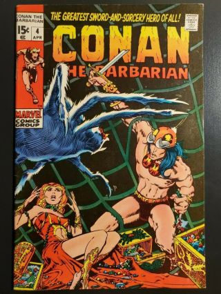 Conan The Barbarian 4 (1971) Vf/nm (9.  0) Classic Barry Windsor Smith Art|