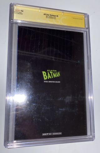 Signed 2x Jim Lee Scott Snyder CGC SS 9.  8 All Star Batman 8 FanExpo Joker Batman 3