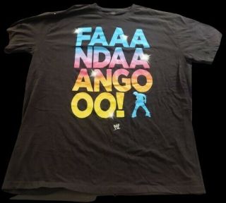 Fandango Wwe Faaandaaangooo Wrestling Black Graphic T - Shirt Size Adult 2xl