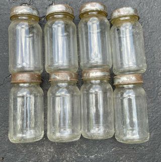 Vintage Glass Jars Small 8 Total