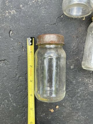 Vintage Glass Jars Small 8 Total 3