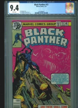 Black Panther 13 Cgc 9.  4 (1979) Jerry Bingham & Bob Layton Cover White Pages