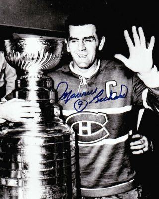 Maurice Richard Unsigned Montreal Canadiens 8x10 Photo Reprint Autograph