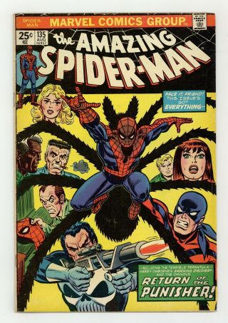 Spider - Man 135 Vg - 3.  5 1974