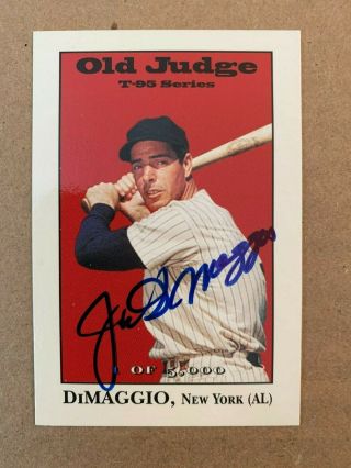 Joe Dimaggio 1995 Signature Rookies Old Judge T - 95 Mini (autographed) Jd1 Ex/mt