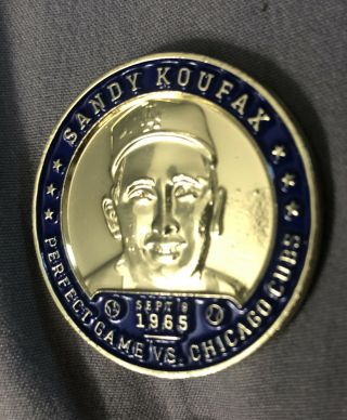Los Angeles Dodgers 2017 Sandy Koufax Coin Sga Greatest Moments 6 Mlb