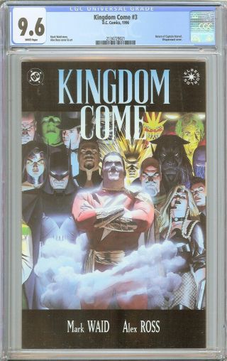 Kingdom Come 3 Cgc 9.  6 Wp 2134729021 Return Of Capt.  Marvel Wraparound