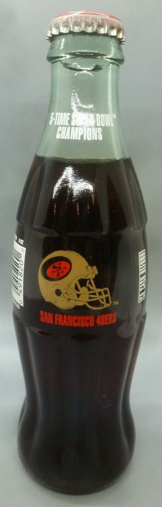 Coke Coca - Cola San Francisco 49ers Full 8 Oz.  Soda Bottle