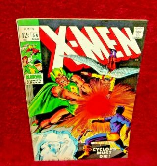 Marvel Comics,  X - Men,  No.  54,  1969,  Silver Age,  Dead Or Alive - - Cyclops
