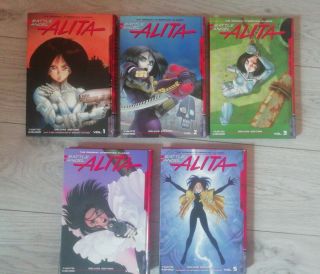 Battle Angel Alita,  Hardcover Deluxe Editions,  Volumes 1 - 5,  Kodansha Comics